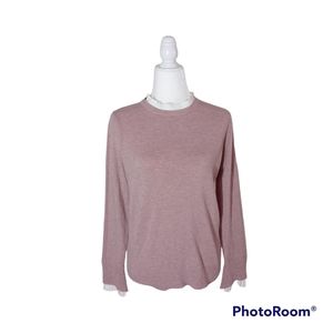 Vila Milano NWT Layered Mixed Media Pink Sweater - Size M